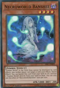 yugioh 1x Necroworld Banshee SR07-EN002 SUPER RARE 1AUFLAGE ENGLISCH SR07-DE002 - Image 1