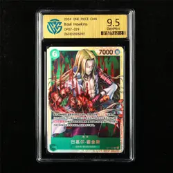 CCG 9.5 GemMint 2024 One Piece CHN Basil Hawkins OP07-029 SR - Image 1
