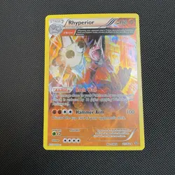 Pokemon Card Rhyperior (Omega) 77/160 Holo Rare XY - Primal Clash LP - Image 1