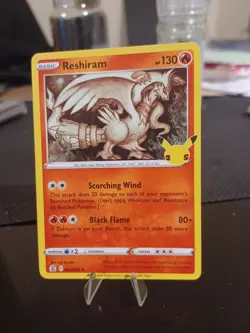 Reshiram 002/025 Holo Rare Celebrations Pokemon Card - Image 1