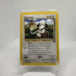 Vintage Smeargle Pokemon Card Black Star Promo #32 Authentic WOTC LP 2001 Y2K - Image 1