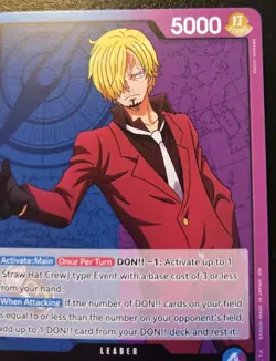 Sanji OP12-041 Leader Legacy Of The Master One Piece Card Game - Image 3