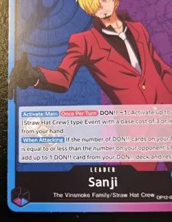 Sanji OP12-041 Leader Legacy Of The Master One Piece Card Game - Image 4