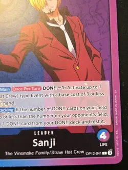 Sanji OP12-041 Leader Legacy Of The Master One Piece Card Game - Image 5
