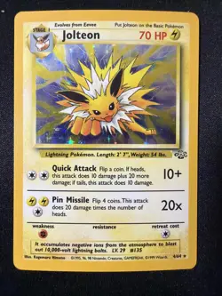 Jolteon - 4/64 - Pokemon Jungle Unlimited Holo Rare Card WOTC LP - Image 1