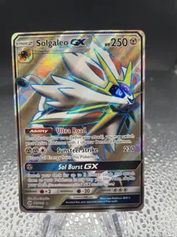 Pokemon TCG Solgaleo GX Full Art Ultra Rare Holo Card Sun & Moon 143/149 - Image 1