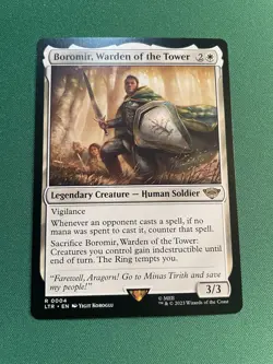 202 - Boromir, Warden of the Tower Lord of the Rings MTG Magic rare - Image 1