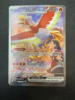 Pokemon Destined Rivals Ethan’s Ho-Oh EX 230/182 Special Illustration Rare - Image 1