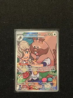 Pokemon TCG Arven's Greedent 205/182 Destined Rivals Illustration Rare - Image 1