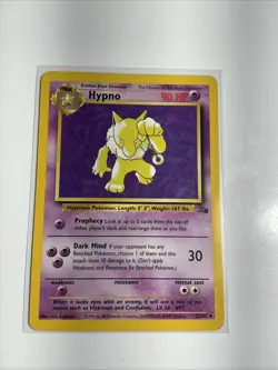 Hypno 23/62 Fossil Regular Pokemon Card TCG - Image 1
