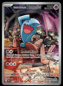Pokemon Cards Team Rocket's Wobbuffet 203 Scarlet & Violet Promo NM - Image 1