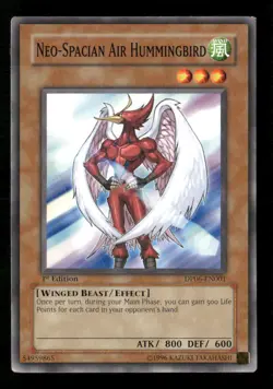 Neo-Spacian Air Hummingbird Jaden Yuki 3 #DP06-EN001 1st Edition Yugioh - Image 1