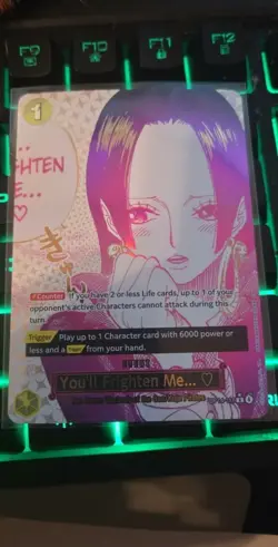 one piece tcg english alt art Foil You'll Frighten Me...Manga TC - Image 1