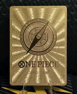 One Piece Roronoa Zoro Gold Foil Fan Art Collector Card TCG - Image 2