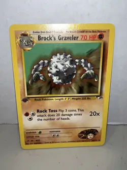 Pokemon Card - Brock's Graveler Gym Heroes 40/132 Uncommon 1st Edition - Image 1