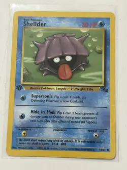 Pokemon TCG Shellder Fossil, 1st Edition Common Card 54/62 LP/MP - Image 1