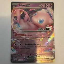 Pokemon Mew ex 151/165 Stamped Prize Pack Holo English Card - Image 1