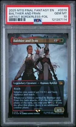 Balthier and Fran - #319 - Borderless - Foil - Final Fantasy - FIN - PSA 10 - Image 2