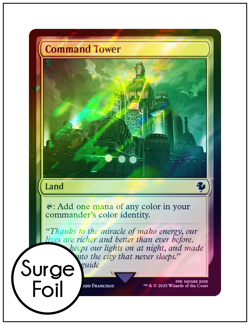 1x Command Tower 0485 FFVII, Surge Foil, Final Fantasy, Magic MTG NM - Image 1