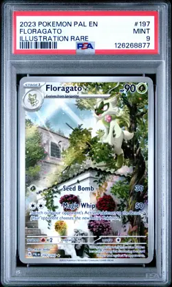 2023 POKEMON PAL EN-PALDEA EVOLVED ILLUSTRATION RARE #197 FLORAGATO PSA 9 - Image 1