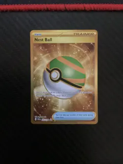Pokemon TCG Scarlet & Violet Base Set Nest Ball 255/198 Gold Holo Hyper Rare NM - Image 1