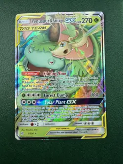 Pokemon Venusaur & Snivy GX TAG TEAM Ultra Rare Holo 1/236 Sm-Cosmic Eclipse - Image 1
