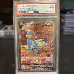 PSA 9 Full Art Machamp V 172/189 Sward & Shield Astral Radiance Holo Pokemon - Image 1