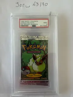 1st Edition Pokemon Jungle Booster Pack 1999 PSA 9 MINT Sealed - Flareon 742818060639 - Image 1