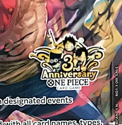 One Piece 3rd Anniversary Stamped 4 Card Promo Set– Monkey.D.Luffy. - Image 3
