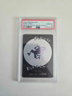 PSA 10 Don!! Card Gear 5 Luffy. One Piece ENGLISH Promo Official Event Prize - Image 1