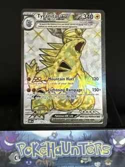Pokemon Card Tyranitar EX 211/197 OBSIDIAN FLAMES Full Art Rare Near Mint - Image 1
