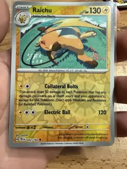 Raichu 052/162 Reverse holo - LP-NM - Pokemon TCG Card - Image 1