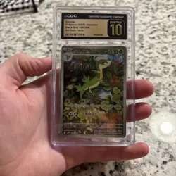 ✨✨ CGC 10 Pristine Servine 088/086 AR Art Rare Black Bolt sv11B Pokemon Card - Image 1