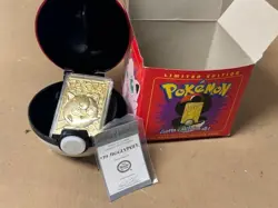 Pokemon 23k Gold Plated Cards BK Pokeball Complete Set Vintage RARE - Image 4