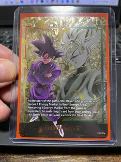 Goku Black Energy Marker Gold E01-07 Dragon Ball Fusion World Card English - Image 1