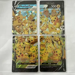 Pikachu V-Union SWSH 139 140 141 142 [Set of 4] Black Star Promo Pokemon Cards! - Image 1