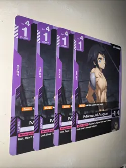 Gundam TCG ST05-010 Mikazuki Augus X4 Playset Card Game CCG English - Image 2