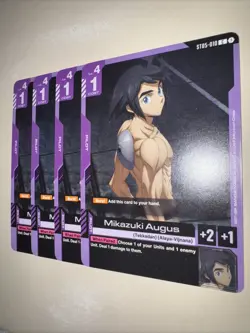 Gundam TCG ST05-010 Mikazuki Augus X4 Playset Card Game CCG English - Image 3
