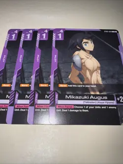 Gundam TCG ST05-010 Mikazuki Augus X4 Playset Card Game CCG English - Image 4