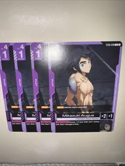 Gundam TCG ST05-010 Mikazuki Augus X4 Playset Card Game CCG English - Image 5