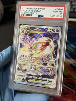 Pokemon Deoxys VSTAR Crown Zenith Galarian Gallery Full Art #GG46 PSA 10 - Image 1