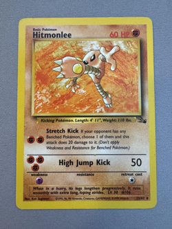 Pokemon Fossil Hitmonlee Non Holo 22/62 LP - Image 1