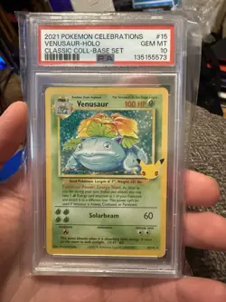 2021 POKEMON CELEBRATIONS CLASSIC COLLECTION #15 VENUSAUR-HOLO PSA 10 - New Cert - Image 1