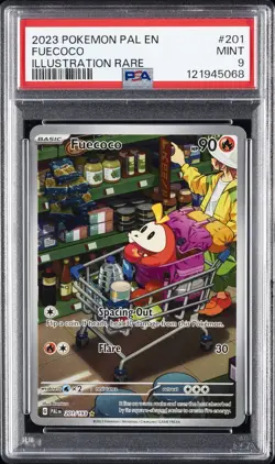 2023 POKEMON PAL EN-PALDEA EVOLVED ILLUSTRATION RARE #201 FUECOCO PSA 9 - Image 1