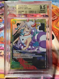 YAMATO - One Piece TCG OP01-121 - SEC Secret Rare BGS 9.5 - Romance Dawn - Image 1
