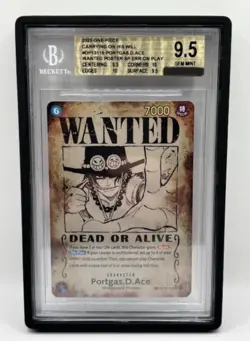 One Piece CCG SP OP13-119 Alt Art SEC Portgas.D.Ace ERROR CARD - GRADED BGS 9.5 - Image 1