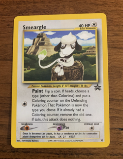 SMEARGLE 2001 POKEMON BLACK STAR PROMO CARD #32 NM - Image 1