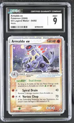CGC 9 MINT Armaldo ex 2006 EX Legend Maker 84/92 Holo Pokemon Card - Image 1