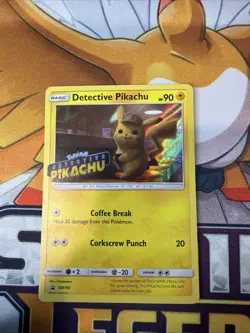 Pokemon TCG Detective Pikachu SM190 Stamped Holo Promo Card - Image 1