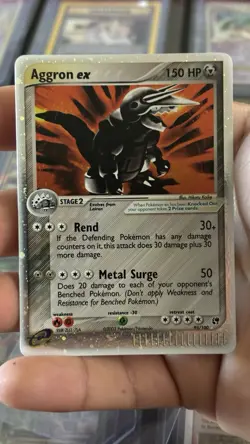 Aggron EX Sandstorm Holo Near Mint SWIRL POKEMON TCG Vintage Card - Image 1